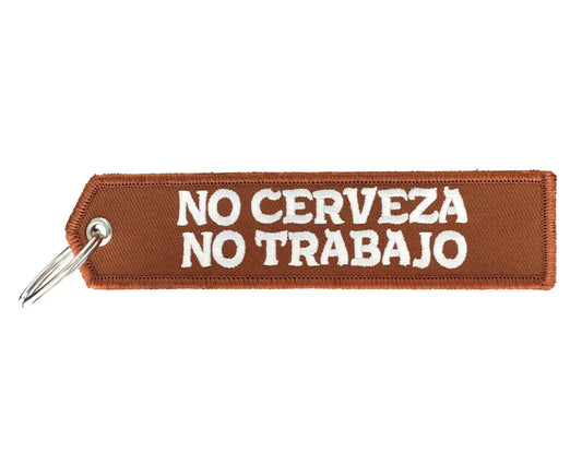 No Trabajo Embroidered Key Tag